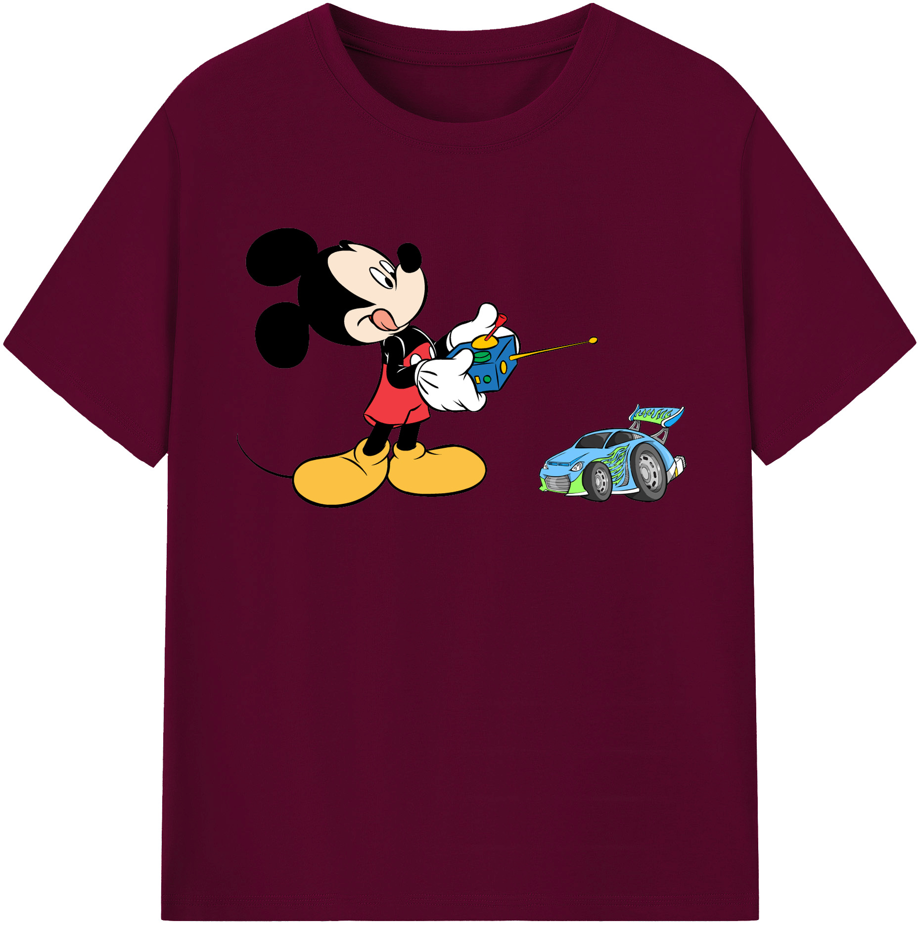 （画像用） ミッキーマウス Mickey Mouse レディースカジュアルプリントTシャツ（綿100％）